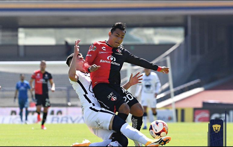 En 25 minutos Atlas ha sido mejor que Pumas. TWITTER / @PumasMX