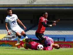 ZORROS ESTUVO MÁS CERCA DE ANOTAR. Renato Ibarra llegó tarde a un balón en el área universitaria, por la atinada salida de Alfredo Talavera. IMAGO7