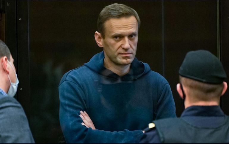Alexéi Navalni en su comparecencia hoy ante un tribunal en Moscú. AFP/Moscow City Court press service