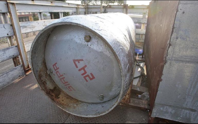 El cilindro, de color plata, tiene una capacidad de 68 kilogramos. EL INFORMADOR/ARCHIVO