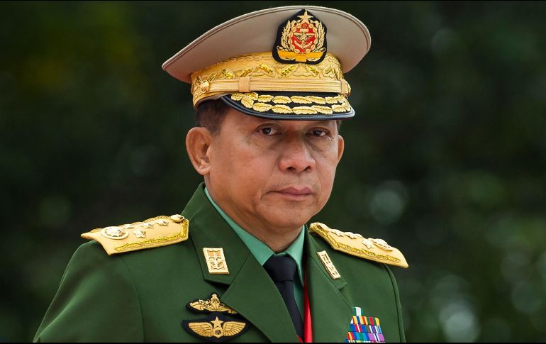 El general Min Aung Hlaing concentra la mayor parte del poder en Birmania. AFP/Y. Aung