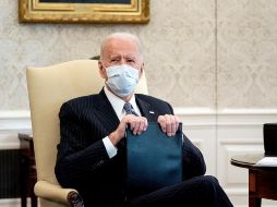El presidente de Estados Unidos, Joe Biden, durante una reunión en el Despacho Oval de la Casa Blanca en Washington. EFE/S. Reynolds