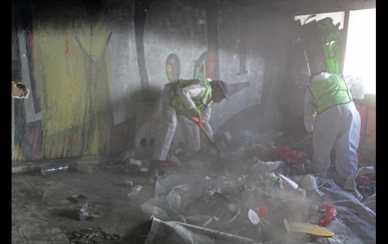 En la primer intervención del año, en una casa ubicada en Jardines del Country, se sacaron 70 toneladas de basura y escombro. ESPECIAL/ Gobierno de Jalisco