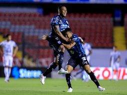 Luis Antonio Valencia hizo su primer gol en México, fue el segundo de los Gallos en el partido. IMAGO7/V. Pichardo