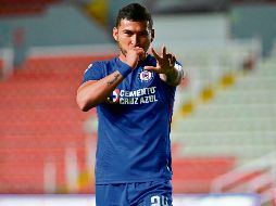 Juan Escobar celebra tras conseguir el segundo gol de los cementeros para sellar la victoria en Aguascalientes. IMAGO7
