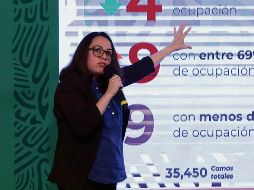 CONFERENCIA . Gabriela Nucamendi, directora de Vigilancia Epidemiológica de Enfermedades No Transmisibles. SUN