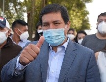 El candidato Andrés Arauz votó hoy desde Quito, Ecuador. AFP/R. Buendía
