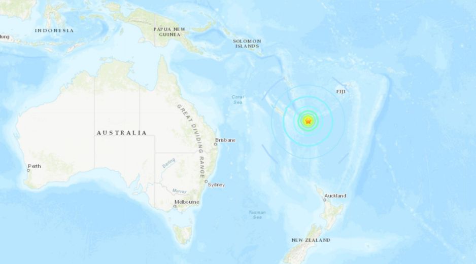 El Centro de Alerta de Tsunamis del Pacífico emitió un aviso a raíz del terremoto. ESPECIAL / earthquake.usgs.gov
