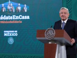 Durante la reunión, Pavlovich le presentó a AMLO su agenda de trabajo dentro de la Conago. EFE/Presidencia de México