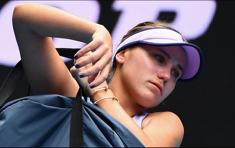 Sofia Kenin fue derrotada por 6-3, 6-2. AFP/W. West