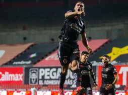Mauro Manotas festeja su gol. Xolos sigue invicto y con 12 puntos ocupa el primer lugar del torneo. IMAGO7/A. Reyes