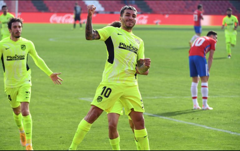 Ángel Correa dio el tanto de la victoria en el minuto 75. EFE/M. Molina