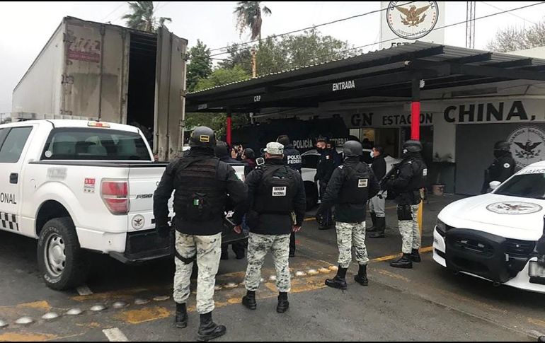 La intercepción ocurrió en el municipio General Bravo, en Nuevo León. EFE/Guardia Nacional