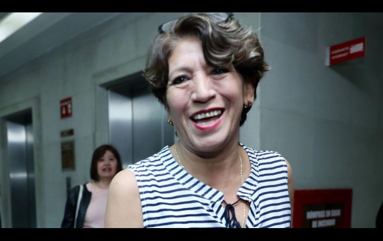 Delfina Gómez dijo sentirse orgullosa que el Presidente López Obrador pensara en ella para el cargo en la SEP. SUN/ARCHIVO