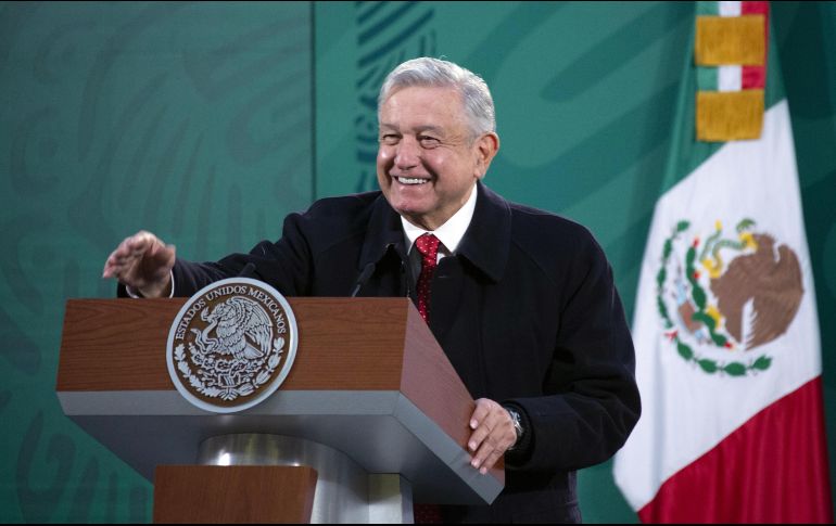 López Obrador presumió su buen estado de salud tras recuperarse de COVID-19. XINHUA/ Str.