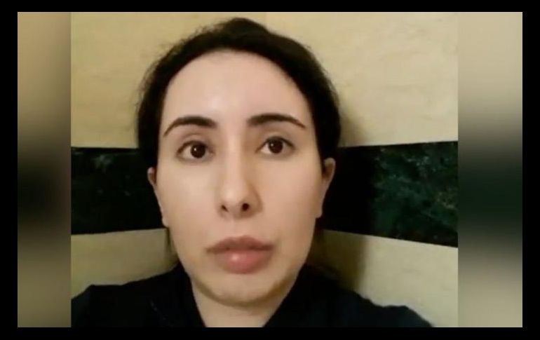 Una captura de uno de los reveladores mensajes en video que la princesa Latifa mandó en secreto, obtenidos por BBC Panorama. Fuente de la imagen. Princesa Latifa