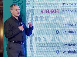 López-Gatell informó que las pirmeras dosis de CoronaVac y Sputnik V serán para adultos mayores del Valle de México. EFE/Presidencia de México