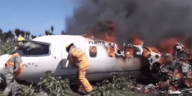 Reportan seis muertos tras desplome de avioneta en Veracruz