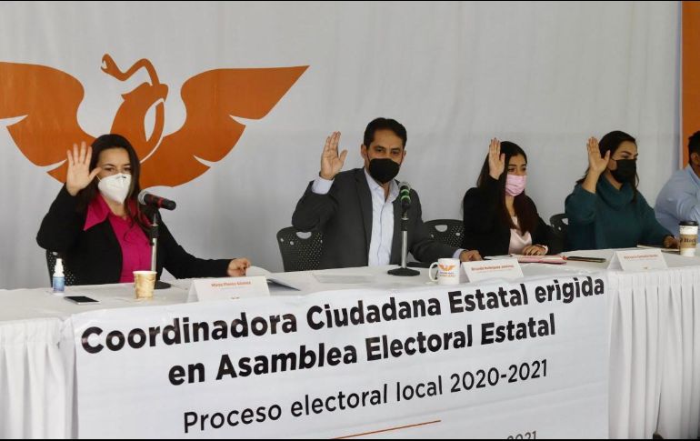En sesión de la Asamblea Electoral de la Coordinadora Ciudadana Estatal de MC se definieron las postulaciones. Cortesía