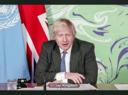 Boris Johnson se dirige al Consejo de Seguridad de la ONU en videoconferencia. ONU/E. Debebe