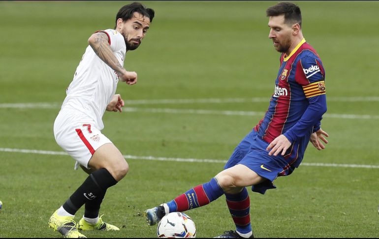Lio Messi anotó un gol y dio el pase para el otro. EFE/J. Vidal