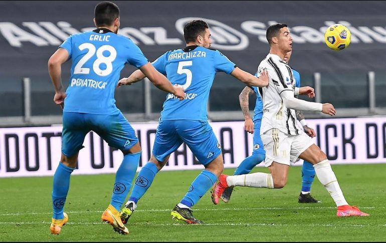 Cristiano Ronaldo anotó el último gol del encuentro, al minuto 89. EFE/A. Di Marco