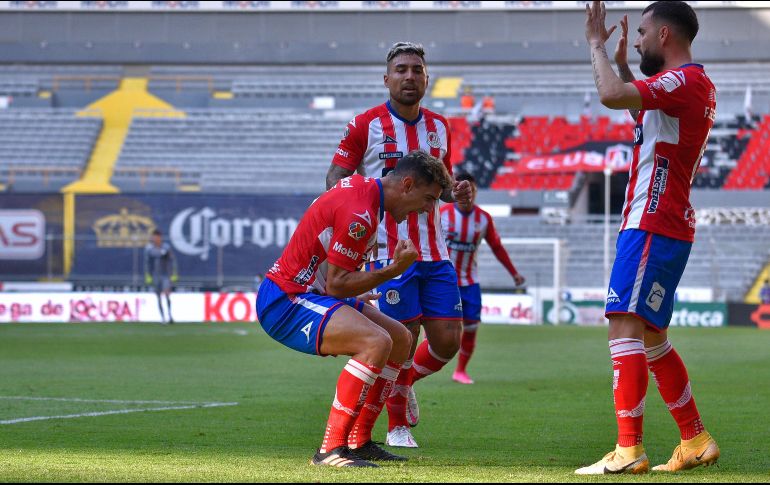 Los rojinegros del Atlas cometieron el error de bajar la guardia ante el Atlético San Luis. Imago7/Sandra Bautista