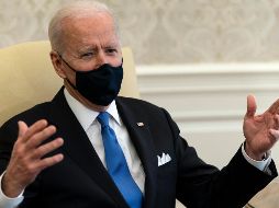 Biden recordó que EU ''está en el umbral de ser capaz de modificar fundamentalmente la naturaleza de esta enfermedad'' gracias a las vacunas. AP / A. Brandon