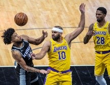 BAJAS VITALES. Los Lakers no pudieron contar con sus dos estrellas, LeBron James y Anthony Davis. AP