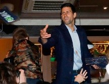 DE FIESTA. El serbio cumple 311 semanas en la cima del ranking de la ATP. AFP • P. MILOSAVLJEVIC