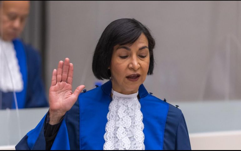 María del Socorro Flores Liera jura como jueza de la Corte Penal Internacional en La Haya. TWITTER@SRE
