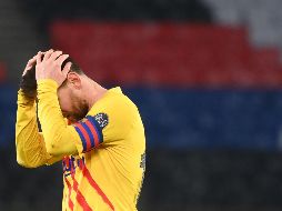 Pese a  su gol, Messi no pudo evitar la eliminación del Barcelona. AFP / F. FIFE