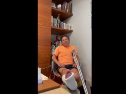 Lemus aseveró que, aunque no requirió cirugía, la pierna afectada requirió ser inmovilizada con fibra de vidrio por un par de semanas. TWITTER/@PabloLemusN