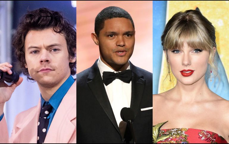 Harry Styles, Trevor Noah y Taylor Swift forman parte del espectáculo de los Grammy en la edición de este año. ESPECIAL / AP / AP / AFP