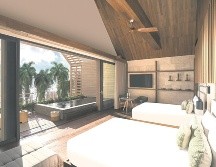 Interior de la suite. Los acabados en madera y espacios ofrecen una sensación de frescura. ESPECIAL