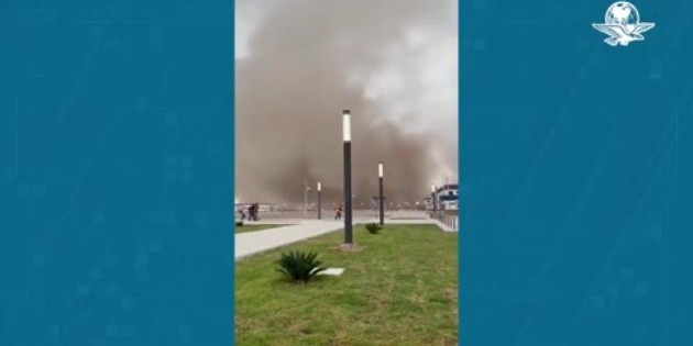 Descartan da&ntilde;os tras tolvanera en aeropuerto Felipe &Aacute;ngeles