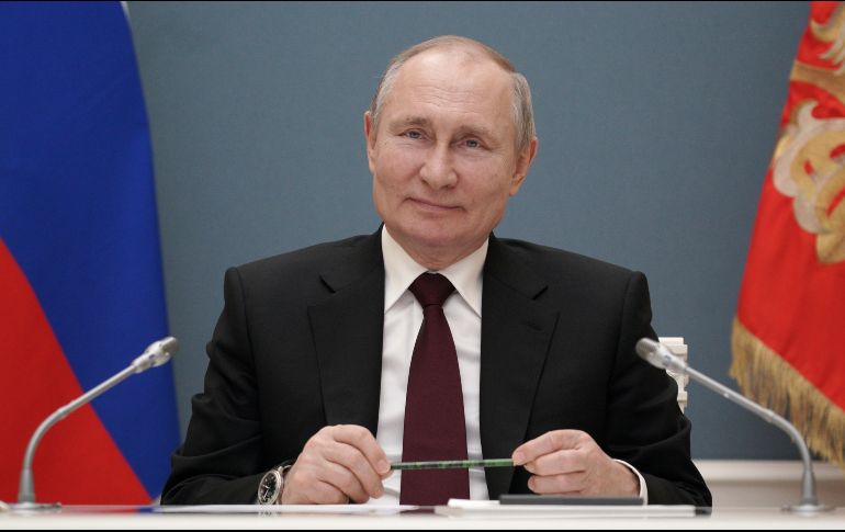 Vladimir Putin hoy durante una reunión en Moscú. Biden calificó a su par rus de ser un 
