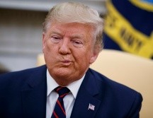 Una figura de cera Donald Trump ha sido puesta en resguardo tras agresiones de visitantes. AP.