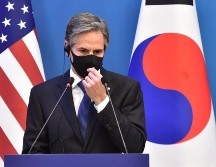 El secretario de Estado de EU, Antony Blinken, participa en una rueda de prensa celebrada ayer miércoles en Seúl, Corea del Sur. EFE/L. Han-Byul