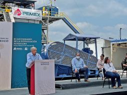 Pemex lleva un cumplimiento de 41% en la producción proyectada en campos prioritarios. EFE/ Presidencia de México
