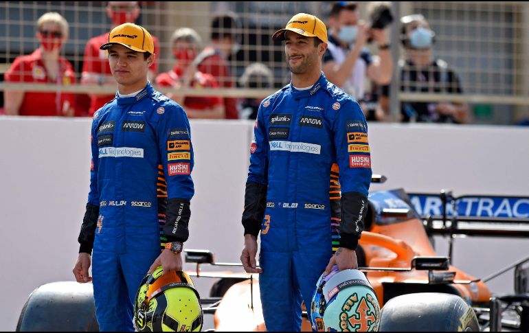 Daniel Ricciardo y Lando Norris con McLaren. AFP / ARCHIVO
