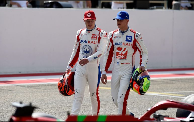 Mick Schumacher y Nikita Mazepin con Haas. AFP / ARCHIVO