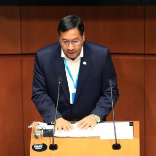 En el Senado, el presidente boliviano Luis Arce llama a la solidaridad
