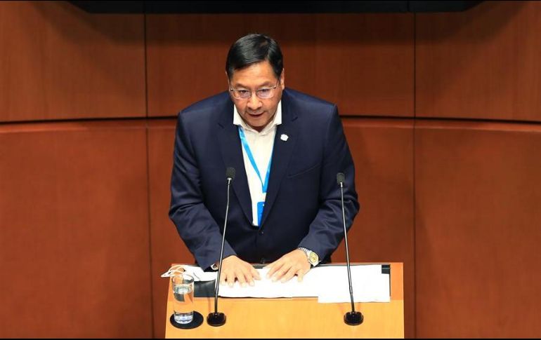 Luis Arce recordó que este año Bolivia y México celebran 190 años de confraternidad. EFE/C. Ramírez