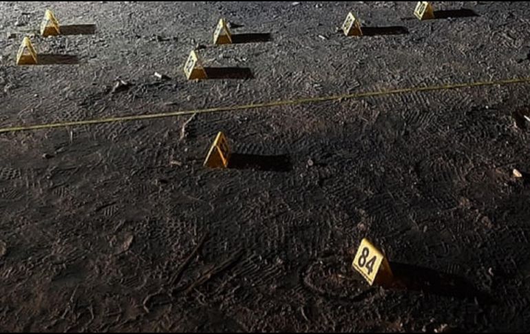 En la escena del crimen se localizaron casquillos de diversos calibres. ESPECIAL / ARCHIVO