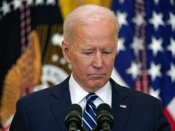 Biden dio hoy la primera rueda de prensa de su mandato. AP/E. Vucci