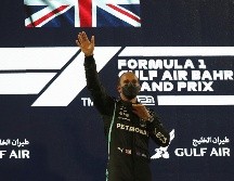 Hamilton celebra su primer triunfo de la temporada 2021. AP / K. Jebreili