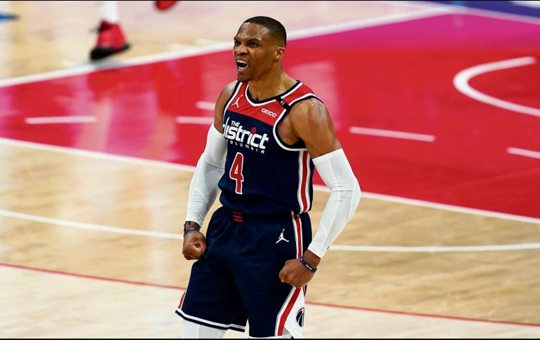 HISTÓRICO. Russell Westbrook ya es líder de todos los tiempos de los Wizards en triples-dobles. AP • A. Brandon