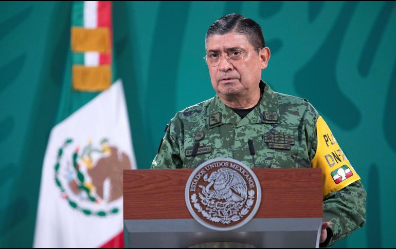 El general Luis Cresencio Sandoval confirmó hoy que un soldado mató al migrante guatemalteco Elvin Mazariegos. EFE/Presidencia de México