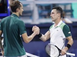 Con la derrota de Medvedev, las semifinales de Miami no contarán con ningún ganador de un Masters 1000. AFP